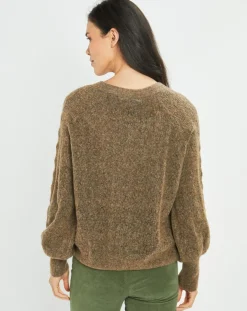 Cardigan en Laine & Mohair mélangés Seven moka-Lauren Vidal