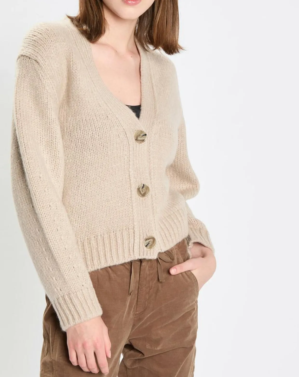 Cardigan en Laine mélangée beige-Marc O'Polo Hot