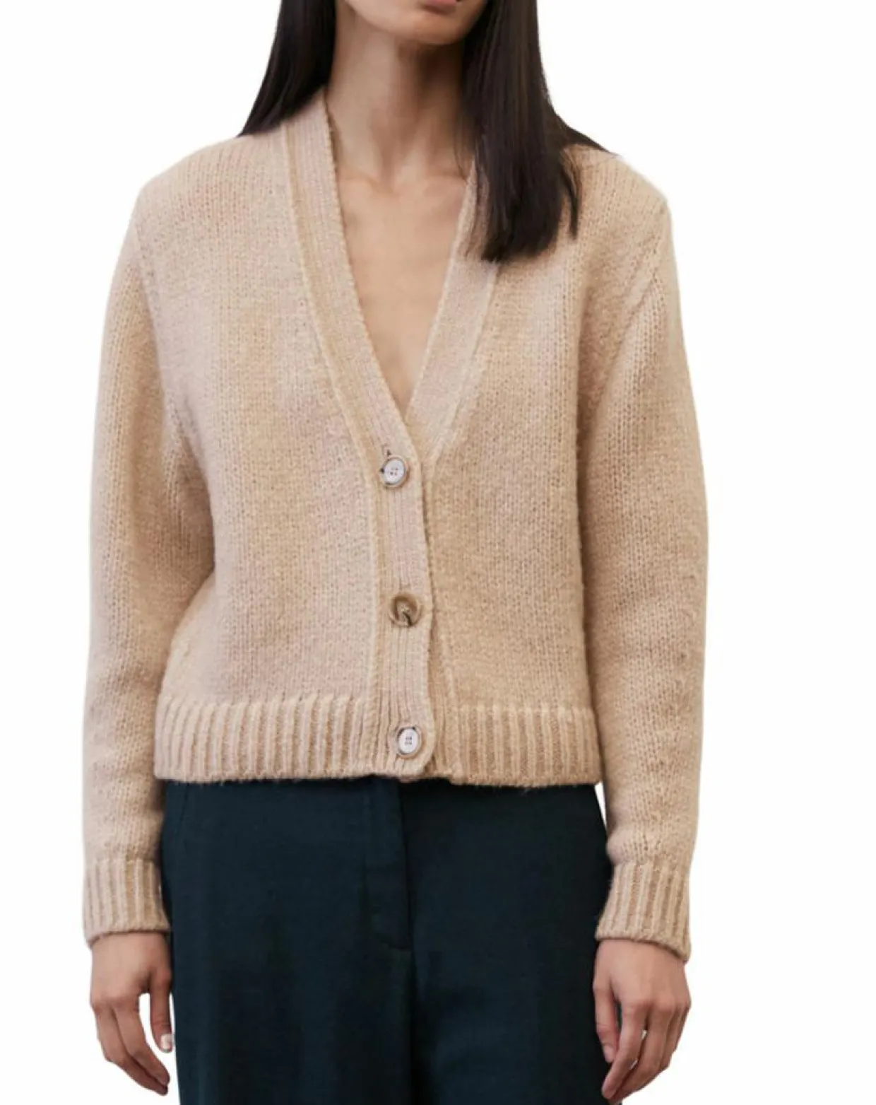 Cardigan en Laine mélangée beige-Marc O'Polo Hot