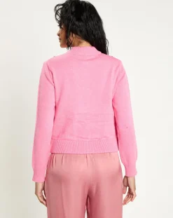 Cardigan en Laine mélangée Nuage rose-Manoush Sale