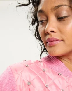 Cardigan en Laine mélangée Nuage rose-Manoush Sale