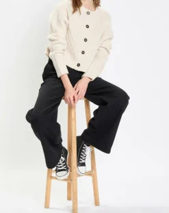 Cardigan en Laine mélangée à torsades écru-Marc O'Polo Discount