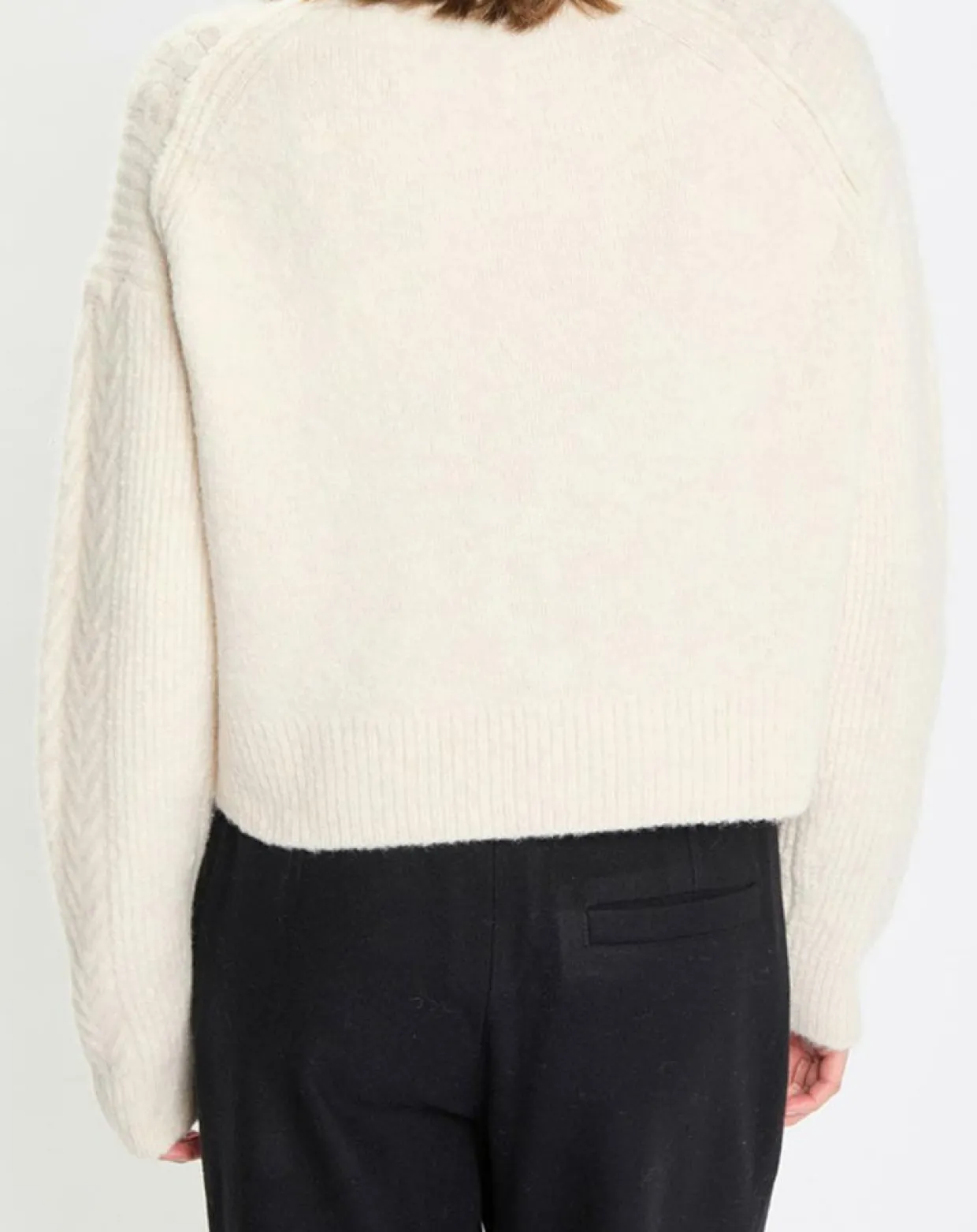 Cardigan en Laine mélangée à torsades écru-Marc O'Polo Discount