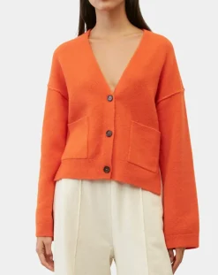 Cardigan en Laine mélangée orange-Marc O'Polo New
