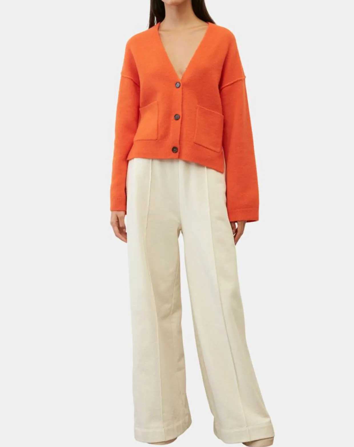 Cardigan en Laine mélangée orange-Marc O'Polo New