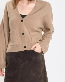 Cardigan en Laine mélangée marron clair-Marc O'Polo Clearance