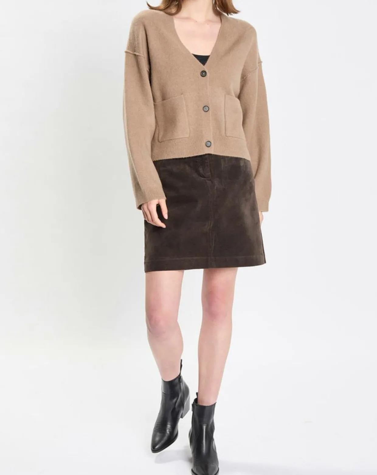 Cardigan en Laine mélangée marron clair-Marc O'Polo Clearance