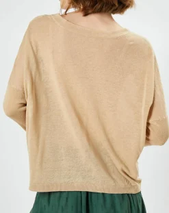 Femme Maison Anje Gilets Et Cardigans^Cardigan en Lin & Coton Letrope latte