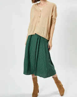 Femme Maison Anje Gilets Et Cardigans^Cardigan en Lin & Coton Letrope latte