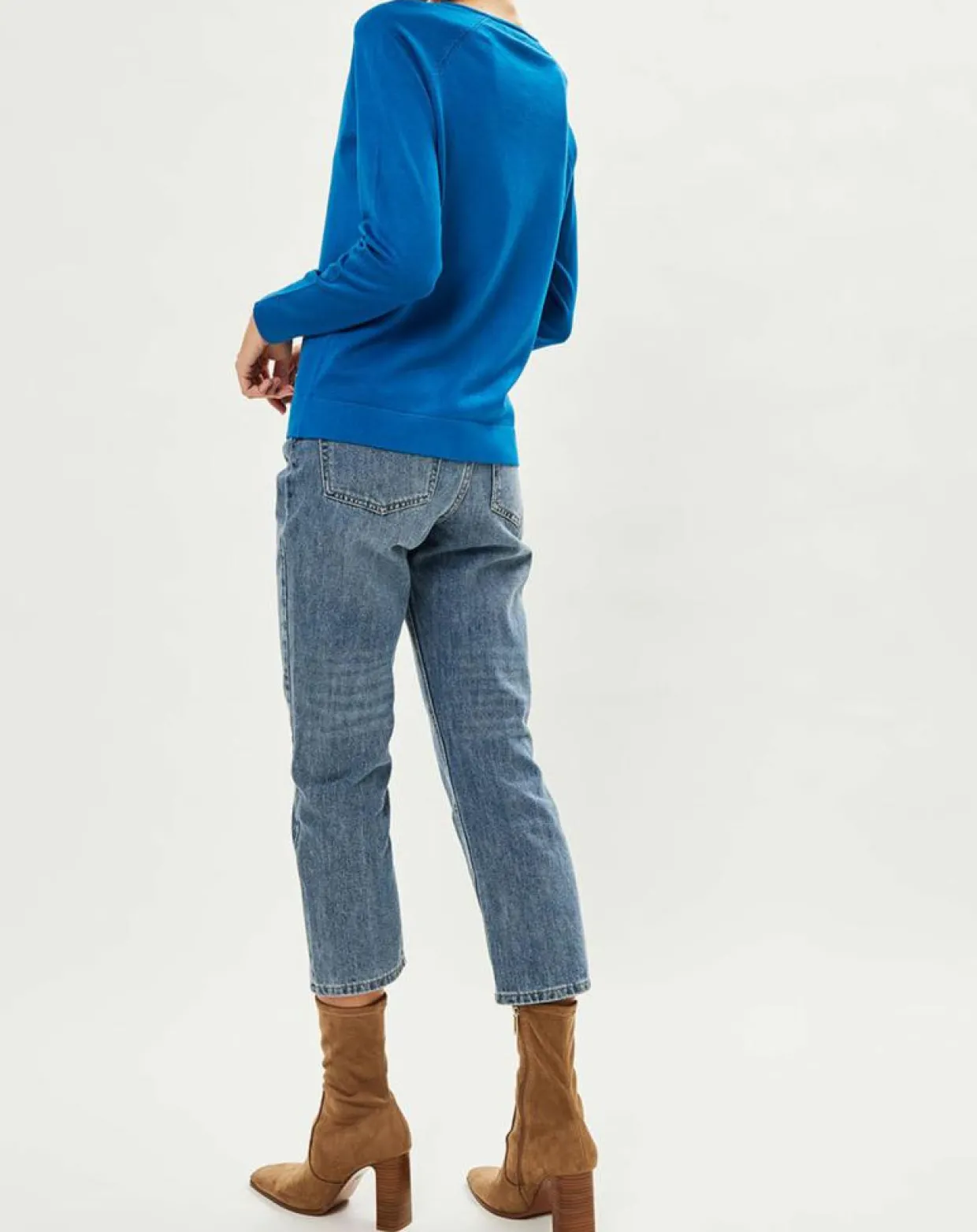 Cardigan en Maille fine Fanny bleu moyen-Galeries Lafayette
