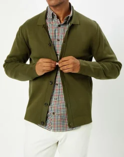 Cardigan en Maille kaki-Hackett London Outlet