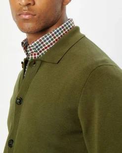 Cardigan en Maille kaki-Hackett London Outlet