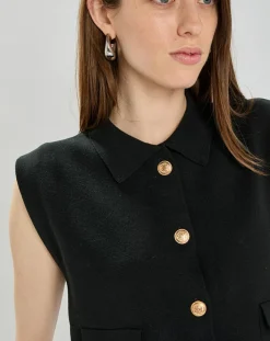 Cardigan Levamaya noir-An'ge Clearance