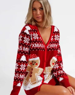 Cardigan Noël rouge-Mr Wonderful New