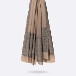 Carré 100% Soie Elisee sable - 130x200 cm-Petrusse Discount