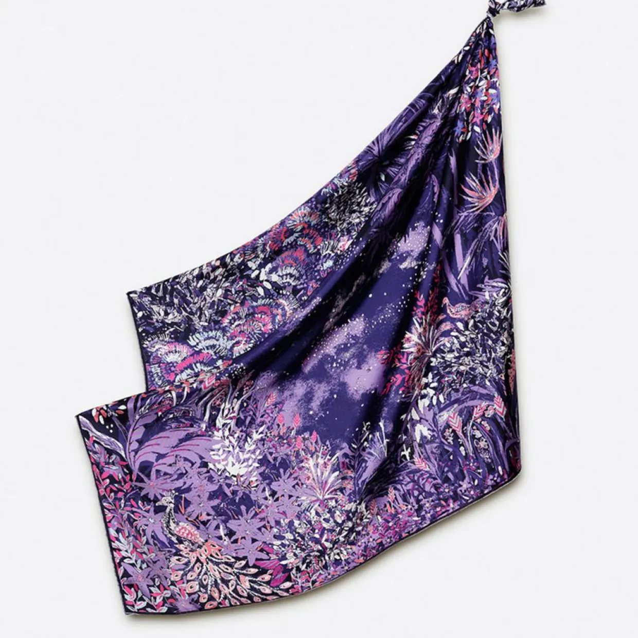 Femme Petrusse Echarpes, Foulards^Carré 100% Soie Idylle lilas - 105x105 cm