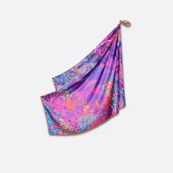 Carré 100% Soie Idylle néon - 105x105 cm-Petrusse Sale