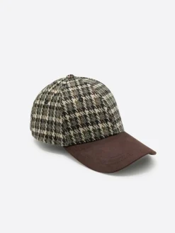 Homme Devred Chapeaux^Casquette baseball pied de coq marronnier