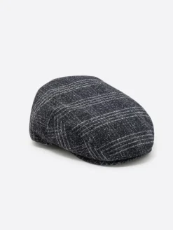 Casquette plate à carreaux bleu marine-Devred Best