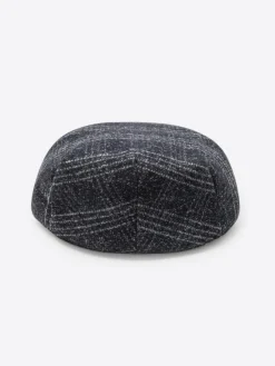 Casquette plate à carreaux bleu marine-Devred Best