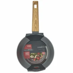 Cook Concept Casseroles^Casserole induction manche effet bois marron/gris - 37x20.6x19.8 cm