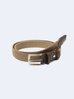Homme Devred Ceintures^Ceinture bi-matière tressée - L'atelier kaki
