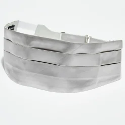 Homme Giorgio Armani Ceintures^Ceinture de Smoking 100% Soie Rafael argentée