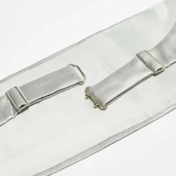Homme Giorgio Armani Ceintures^Ceinture de Smoking 100% Soie Rafael argentée