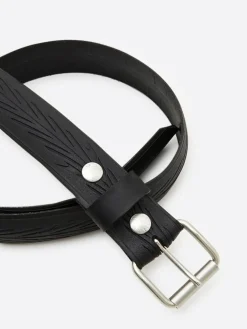 Homme Devred Ceintures^Ceinture en caoutchouc La vie est belt noire