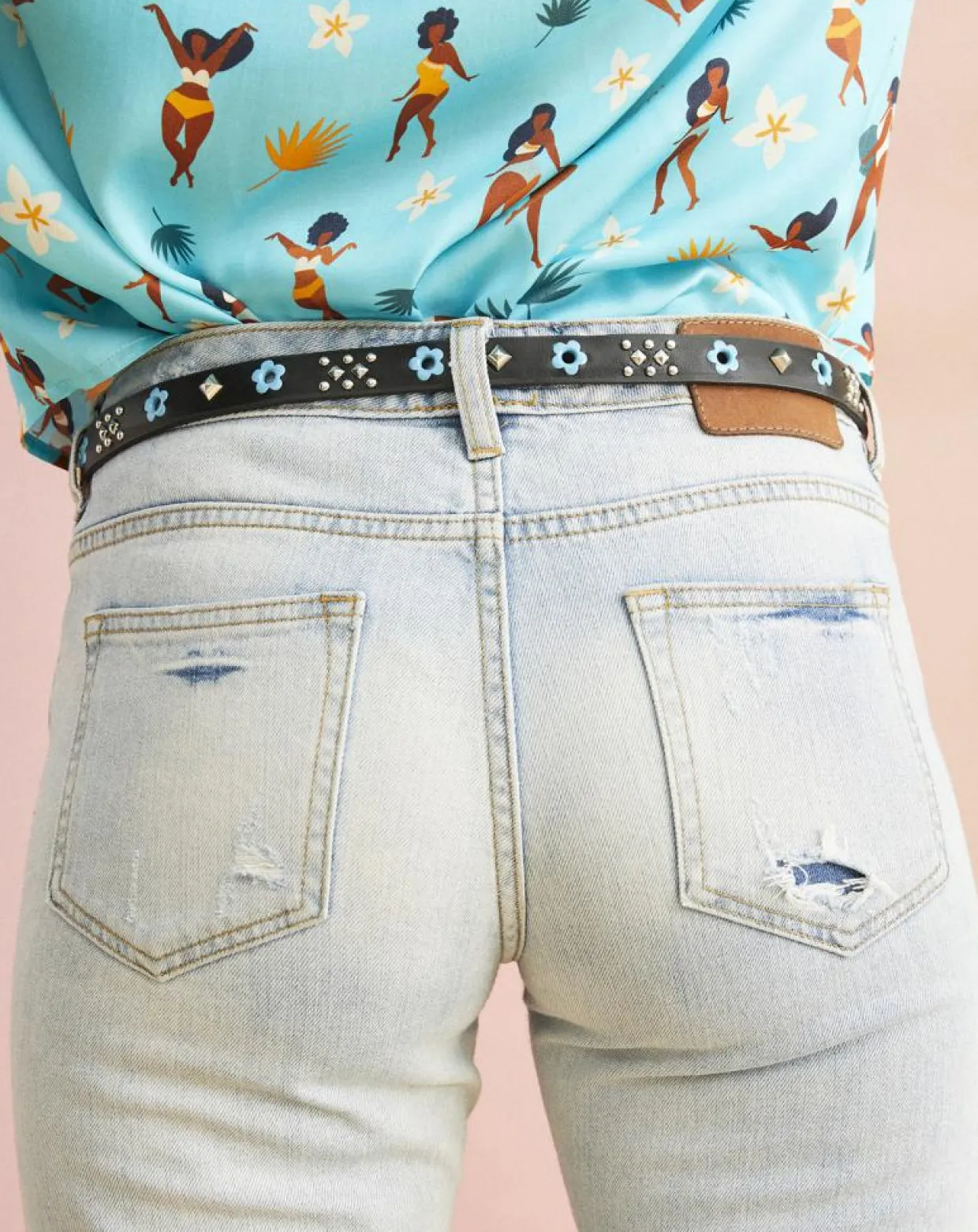 Ceinture en Cuir Discopop noire-Wild