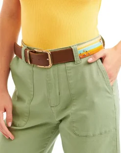 Ceinture en Cuir Eneko marron-Wild Sale