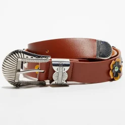 Femme Wild Ceintures^Ceinture en Cuir Marge marron