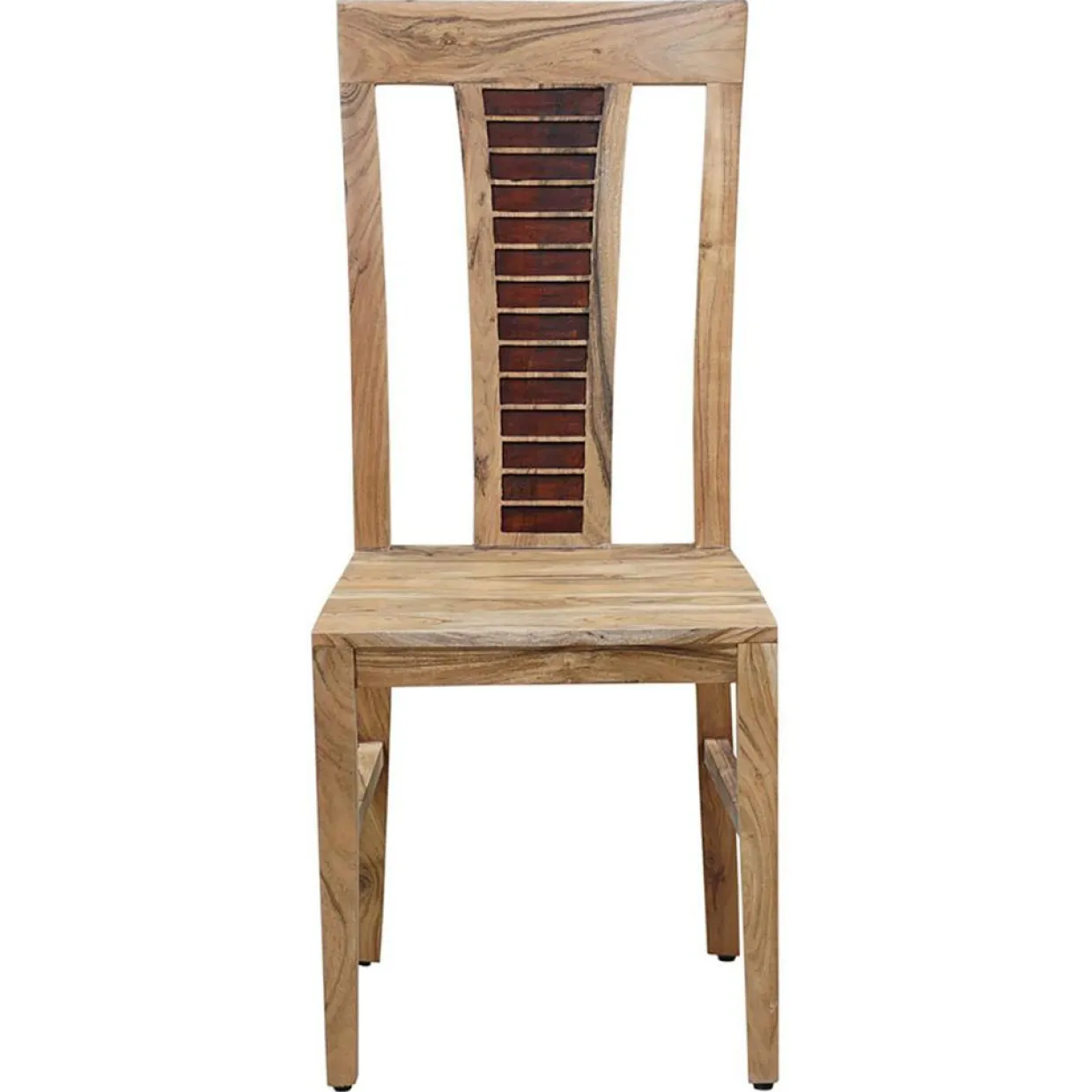 Bois & Chiffons Chaises^Chaise bois bicolore acacia luxor brun/naturel - 45x45x103 cm