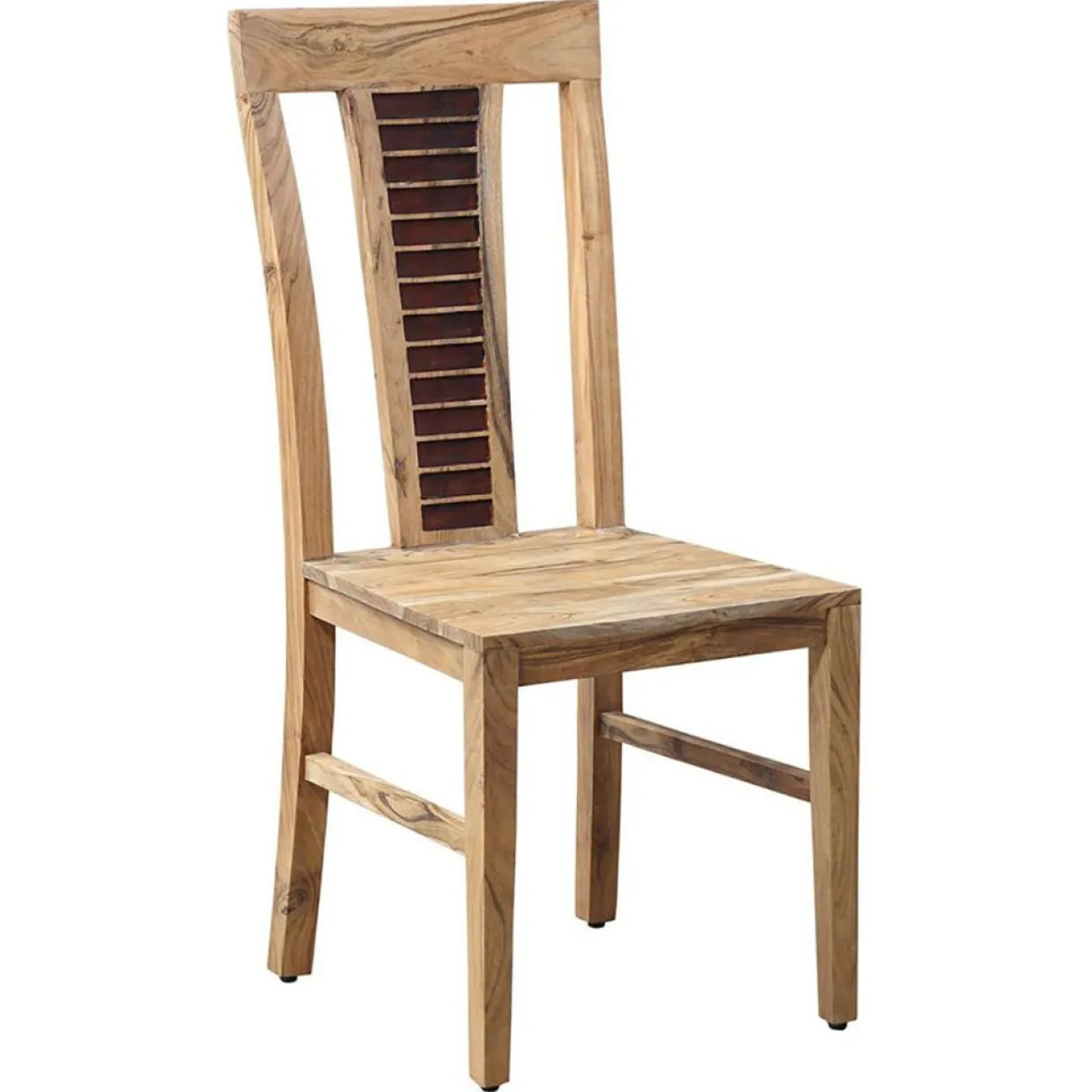 Bois & Chiffons Chaises^Chaise bois bicolore acacia luxor brun/naturel - 45x45x103 cm