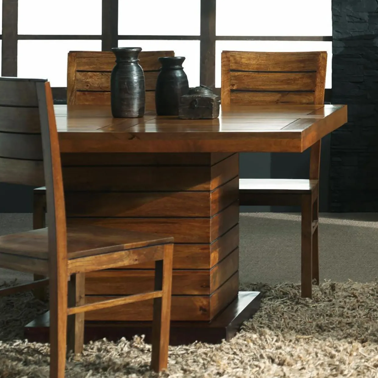 Bois & Chiffons Chaises^Chaise bois massif manguier herods marron - 45x45x98 cm