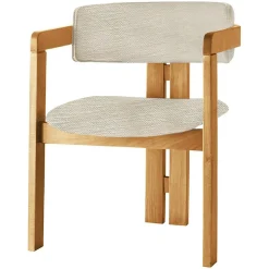 Wooden Art Chaises^Chaise Co gris clair/chêne - 58x76x49 cm