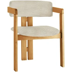 Wooden Art Chaises^Chaise Co gris clair/chêne - 58x76x49 cm