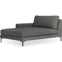 Chaise Longue Gauche Venus gris foncé - 160x104x90 cm-Mazzini Sofas Sale