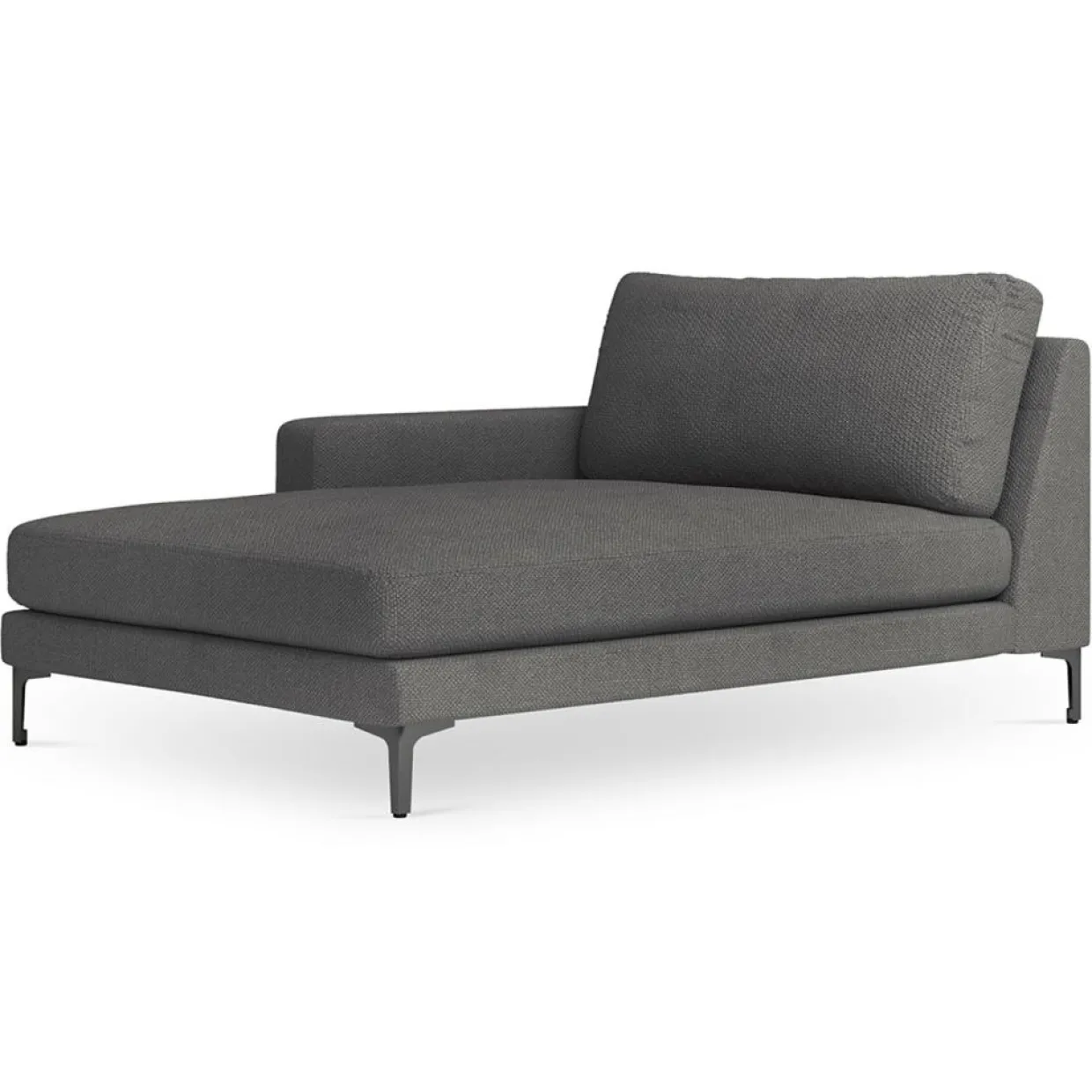 Chaise Longue Gauche Venus gris foncé - 160x104x90 cm-Mazzini Sofas Sale