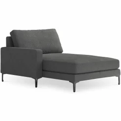 Chaise Longue Gauche Venus gris foncé - 160x104x90 cm-Mazzini Sofas Sale
