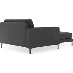 Chaise Longue Gauche Venus gris foncé - 160x104x90 cm-Mazzini Sofas Sale