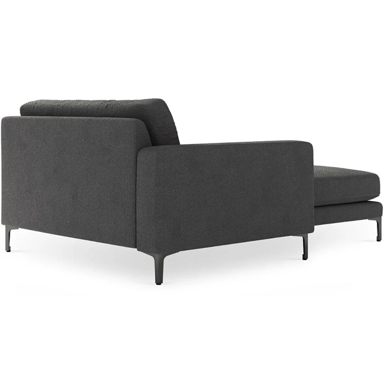 Chaise Longue Gauche Venus gris foncé - 160x104x90 cm-Mazzini Sofas Sale