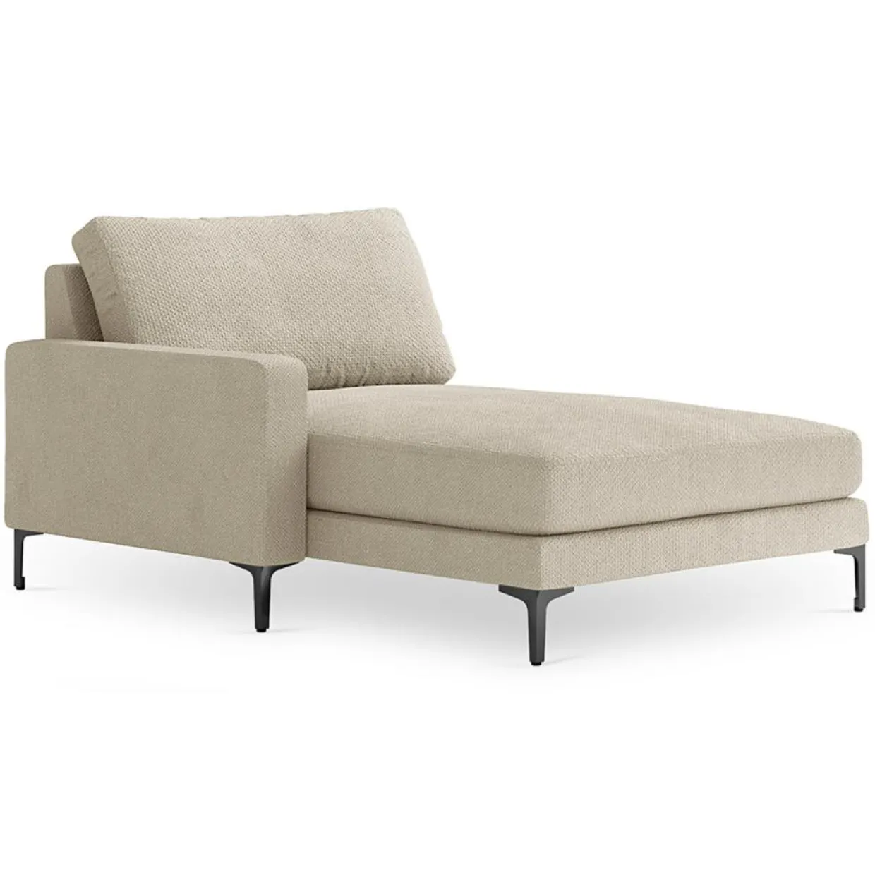 Mazzini Sofas Canapés^Chaise Longue Gauche Venus beige - 160x104x90 cm