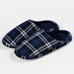 Chaussons à carreaux bleus-Admas New