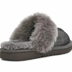 Enfant Ugg Fille^Chaussons en Peau de Mouton métallisé Cozy Glitter noir