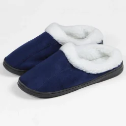 Chaussons en Peau de Mouton bleus-Admas Hot