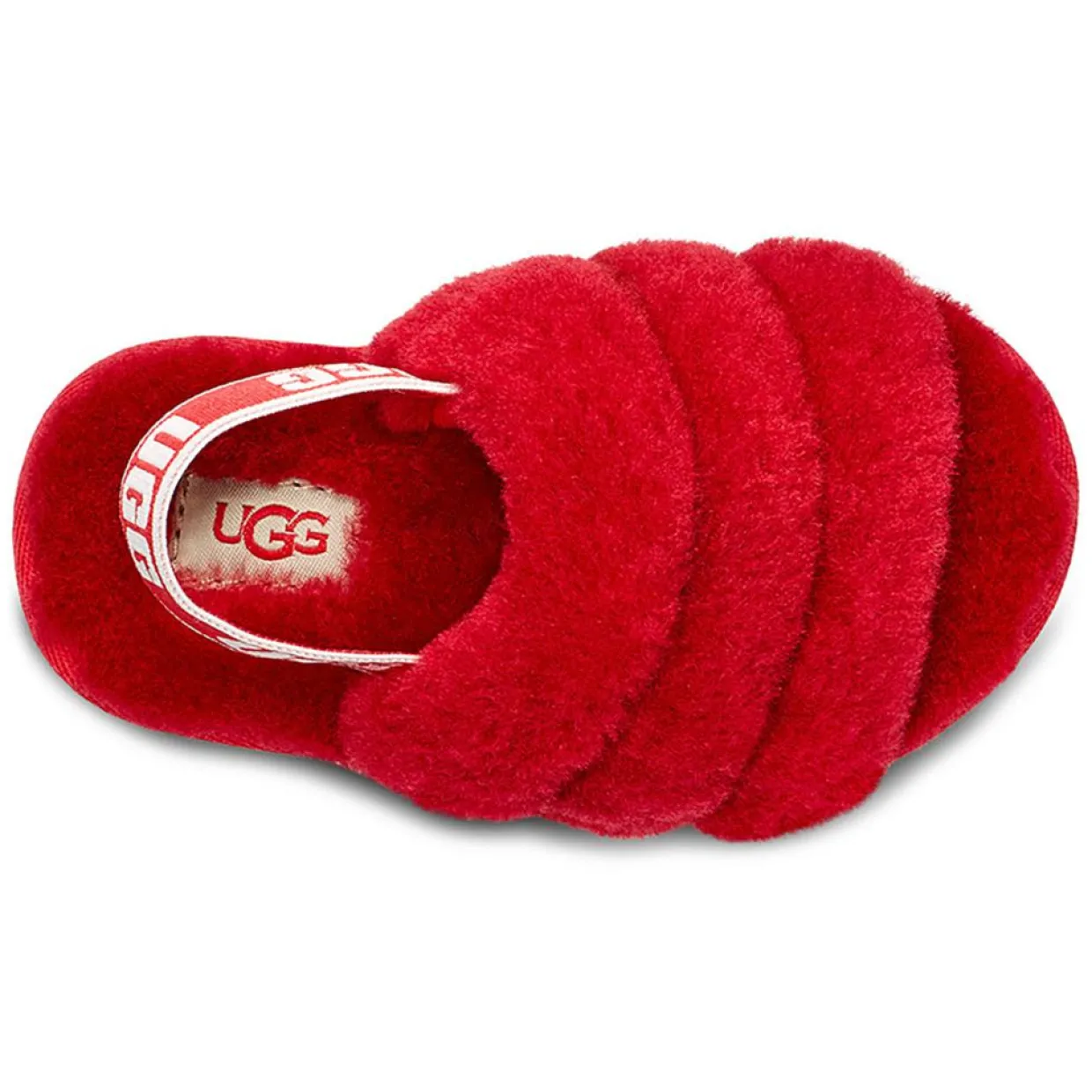 Enfant Ugg Bébé^Chaussons en Peau de Mouton Fluff Yeah rouges
