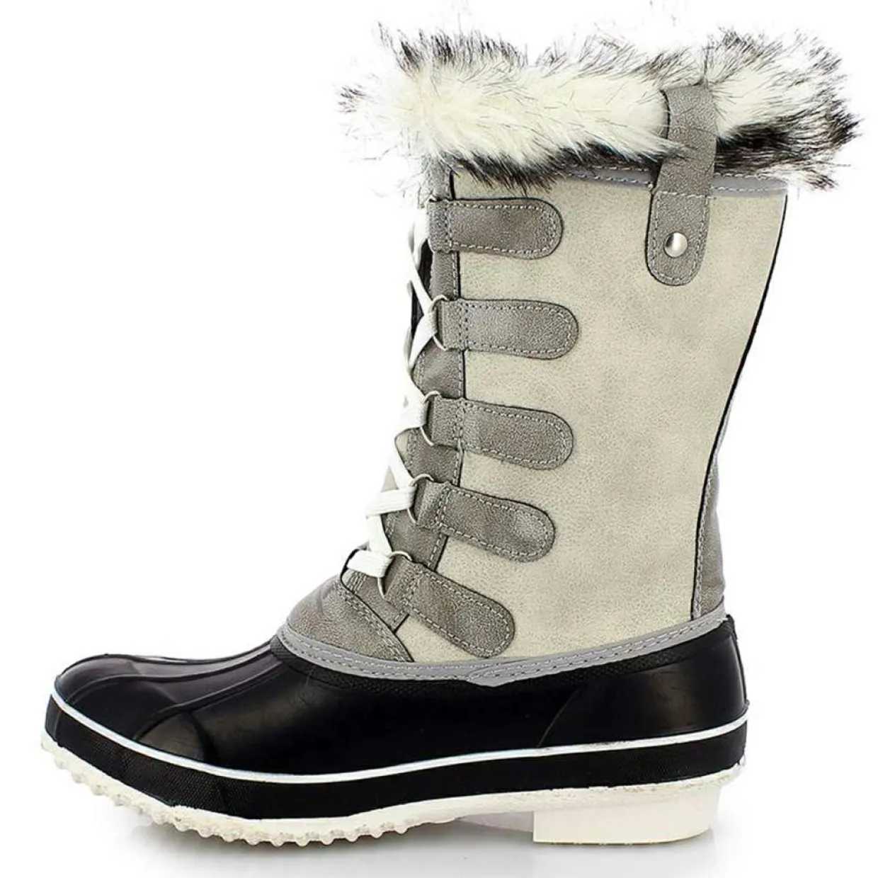 Chaussures de Montagne fourrées Candice grises-Kimberfeel