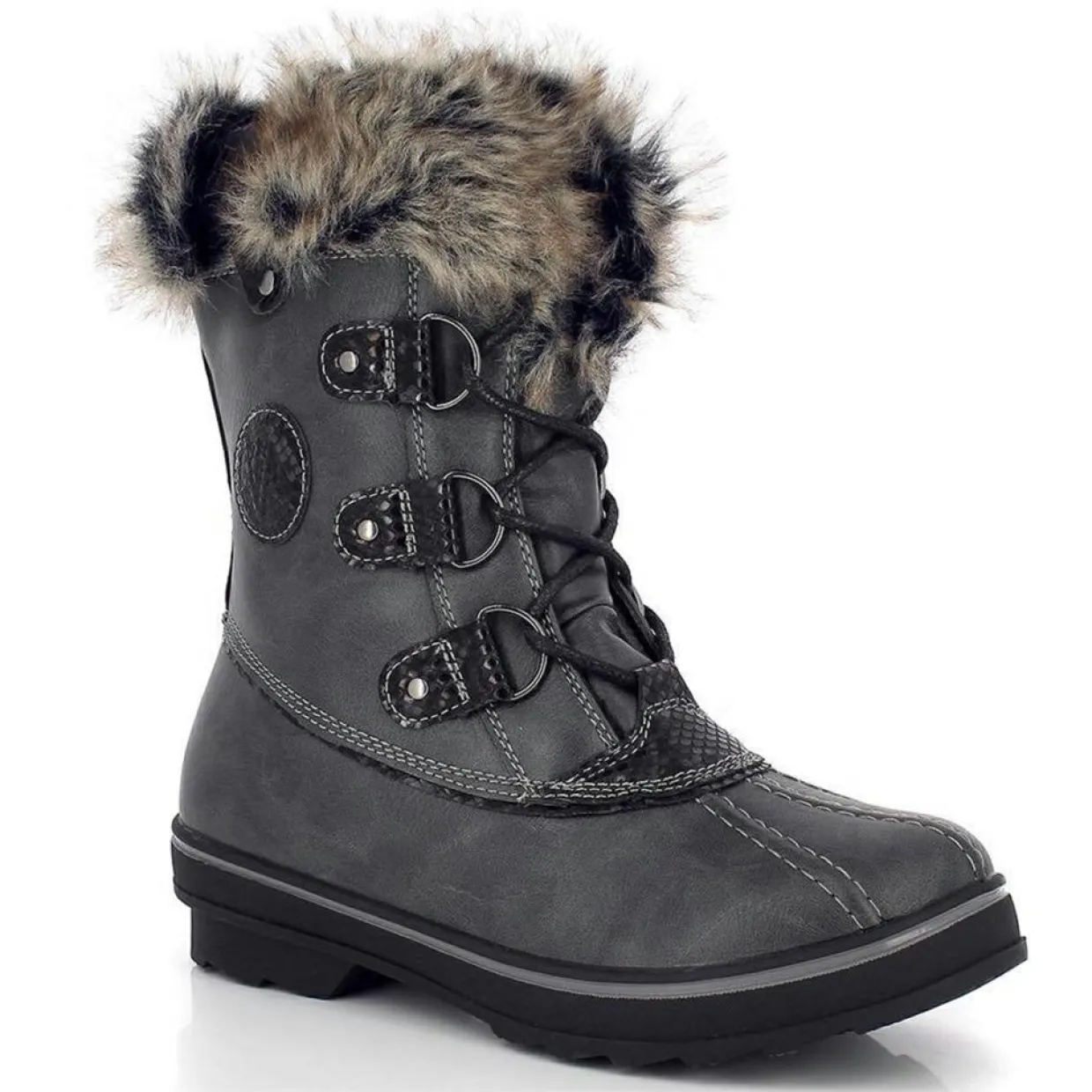 Femme Kimberfeel Bottes^Chaussures de Montagne fourrées Emmy anthracite