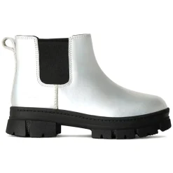 Enfant Ugg Fille^Chelsea Boots en Cuir Ashton Chelsea Shine argentées